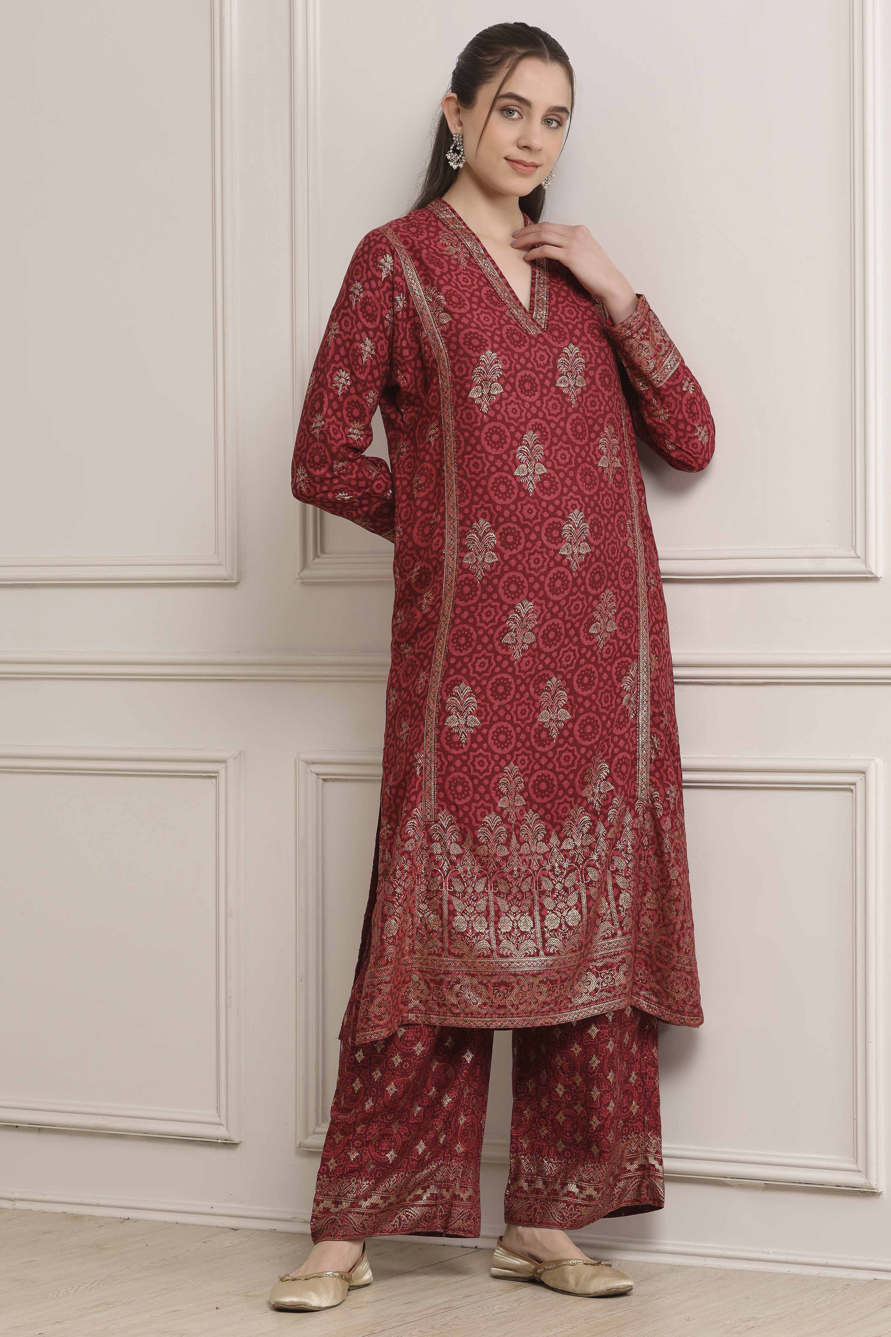 Green Viscose Rayon Straight Kurta Pants Set image number 0