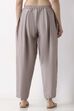 Beige Polyester Relaxed Dyed Pants image number 5