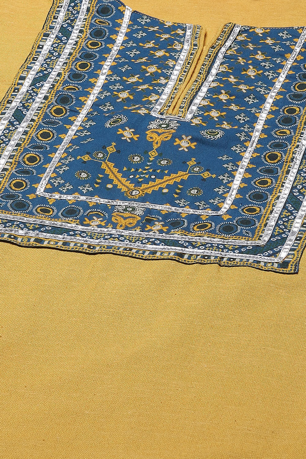 Mustard Rayon Straight Kurta Regular Pants Suit Set image number 1