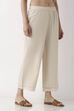 Natural Cotton Straight Palazzos image number 3