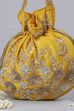 Mustard Fabric Potli Bag image number 6