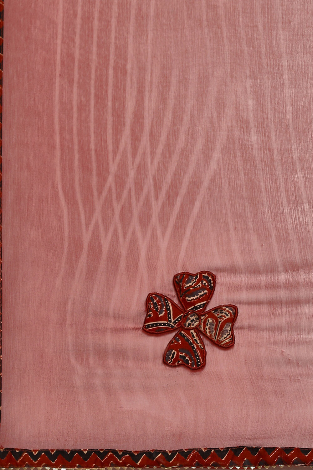 Maroon Cotton Unstitched Suit Set image number 3