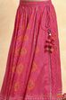 Pink Cotton Printed Fitted Lehenga Set image number 2