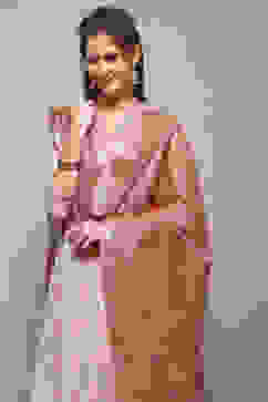 Rose Pink Yard-Dyed Dupatta image number 0