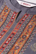 Grey Woollen Spun A-Line Kurta Narrow Pants Suit Set image number 1