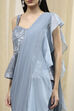 Ice Blue Peplum Pre-Draped Saree image number 1