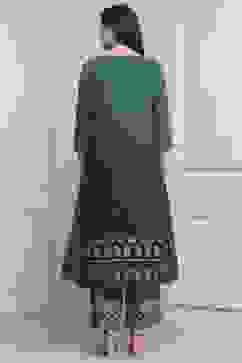 Blue Viscose Rayon Flared Kurta Pants Set image number 4