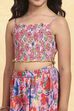 Pink Viscose Short Top Lehenga Set image number 1