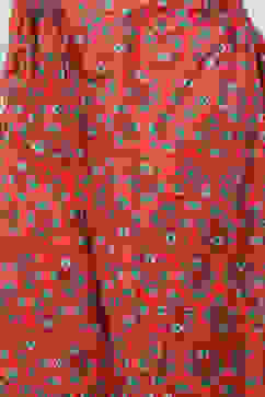 Coral Cotton Kalidar Kurta Narrow Palazzo Suit Set image number 2