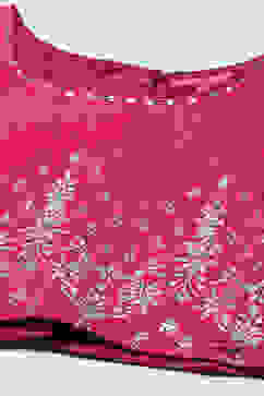 Dark Pink Art Silk Flared Lehenga image number 1