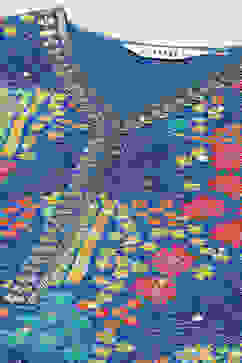 Blue Polyester Straight Suit Set image number 1