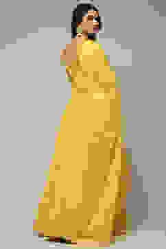 Yellow Viscose Embroidered Lehenga Set image number 5