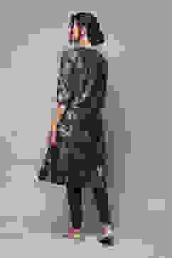 Green Art Silk Flared 2 Piece Set image number 4