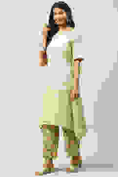 Mud Ochre LIVA A-Line Solid Kurta Set image number 3