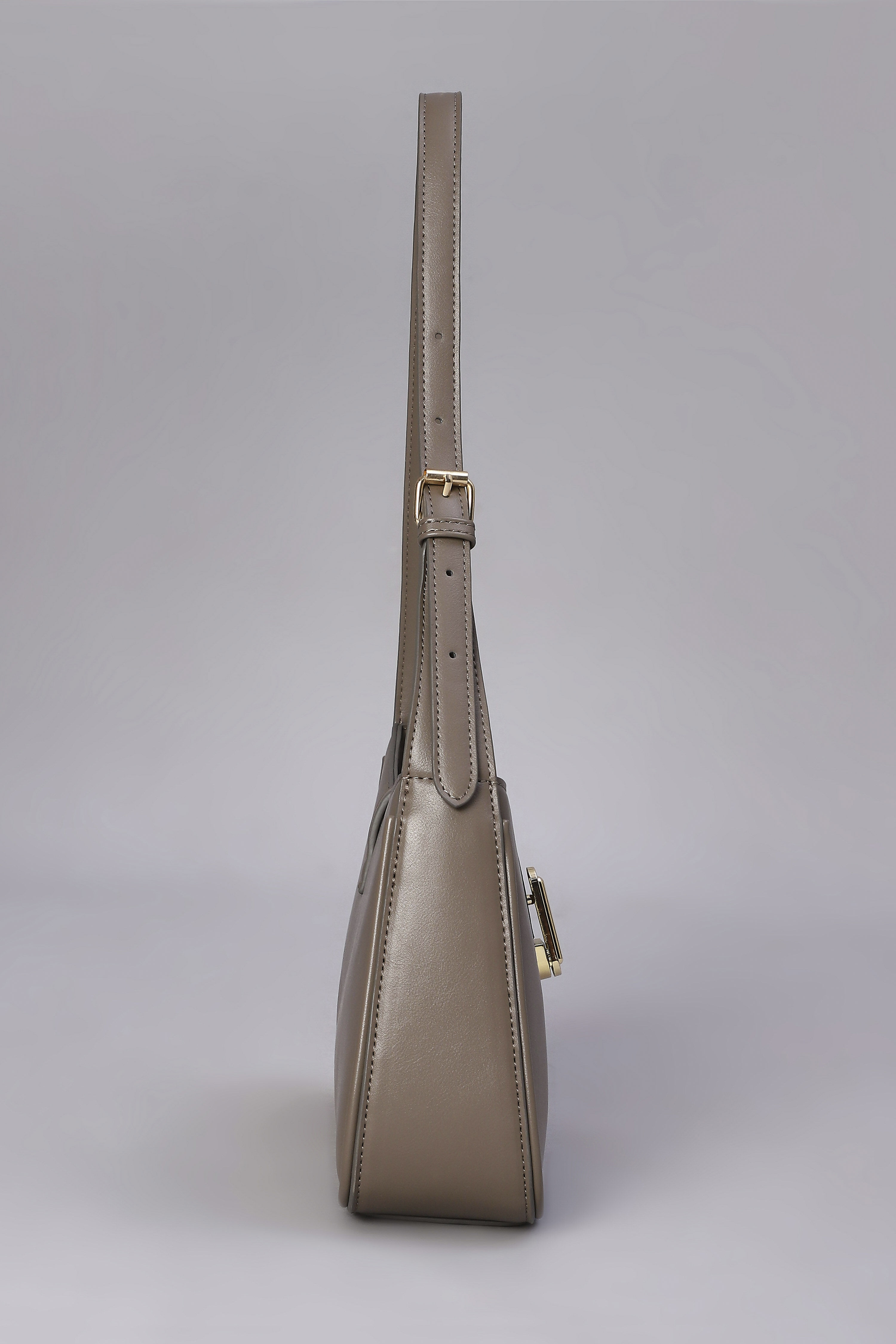 Grey PU Shoulder Bag image number 4