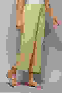 Beige Rayon Regular Solid Palazzo image number 3