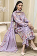Purple Modal Blend Straight Suit Set image number 0