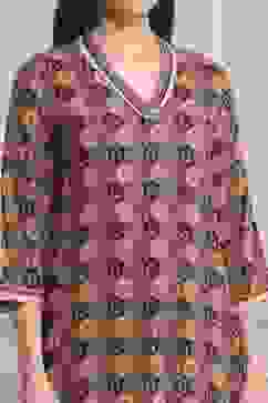 Maroon Viscose Rayon Straight Kurta Pants Set image number 1