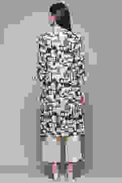 Charcoal Rayon Straight Kurta Set image number 3