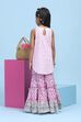 Pink Cotton Printed Straight Garara Suit Set image number 4