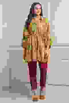 Mustard Viscose Rayon Straight Kurta Pants Set image number 6