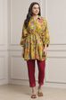 Mustard Viscose Rayon Straight Kurta Pants Set image number 6