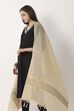Beige Embroidered Elegant Dupatta image number 1