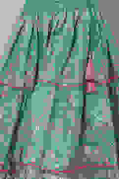 Green Art Silk Flared Lehenga image number 2