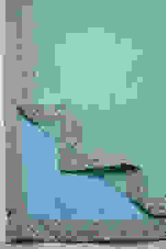 Turquoise Cotton Kalidar Kurta Churidar Suit Set image number 3