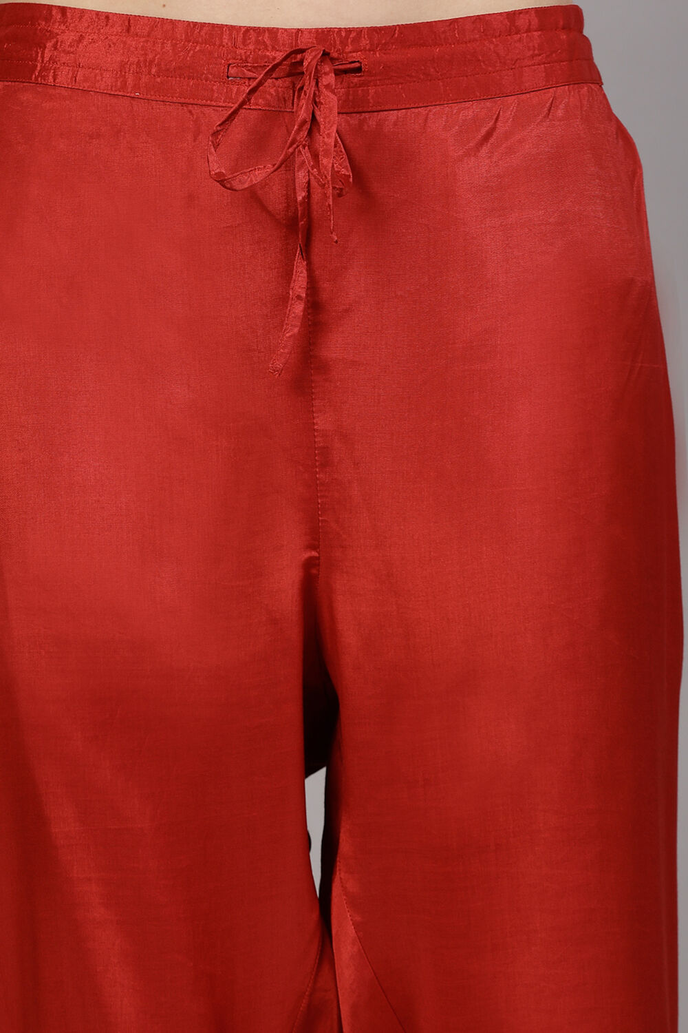 Pink Yard-Dyed Chanderi Kurta & Pants Suit Set image number 2