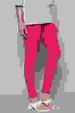 Fuschia Cotton Blend Solid Leggings image number 3