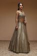 Gold-Toned Georgette Sequinned Lehenga Set image number 5