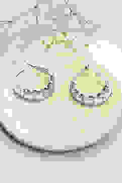 White Brass Earrings image number 0