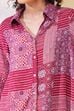 Maroon Viscose Rayon Asymmetric Shirt image number 1
