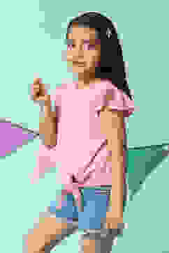 Peach Cotton Short Top image number 2