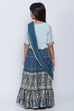 Blue Poly Cotton Lehenga Set image number 4