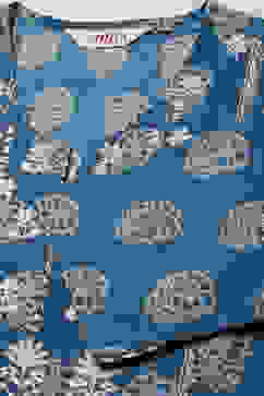 Blue Cotton Kalidar Kurta Palazzo Suit Set image number 1