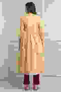 Yellow Polyester Flared Kurta Pants Set image number 4