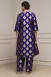 Purple Art Silk Printed Straight Co-ord Set image number 4