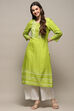 Pink Rayon flax Relaxed Kurta Palazzo Suit Set image number 6