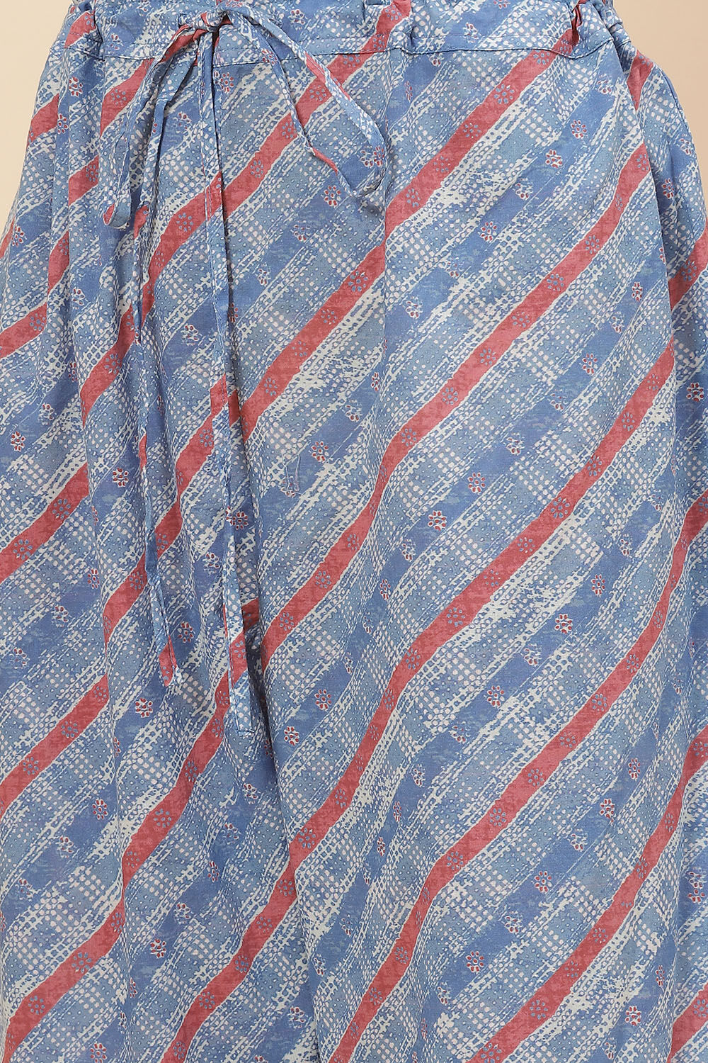 Blue Cotton Straight Kurta Palazzo Suit Set image number 3