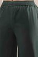 Green Cotton Flared Dyed Palazzo Pants image number 1