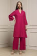 Red Viscose Blend Straight Kurta Set image number 5