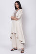 Off White A Line High Low Kurta image number 3