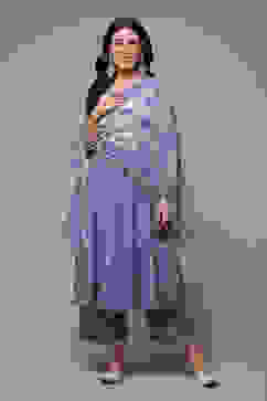 Sky Blue Cotton Straight Yarndyed 3 Piece Set image number 1