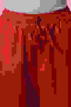 Red Cotton Flax Straight Kurta Pants Set image number 2