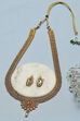 Gold Brass Necklace Set image number 2