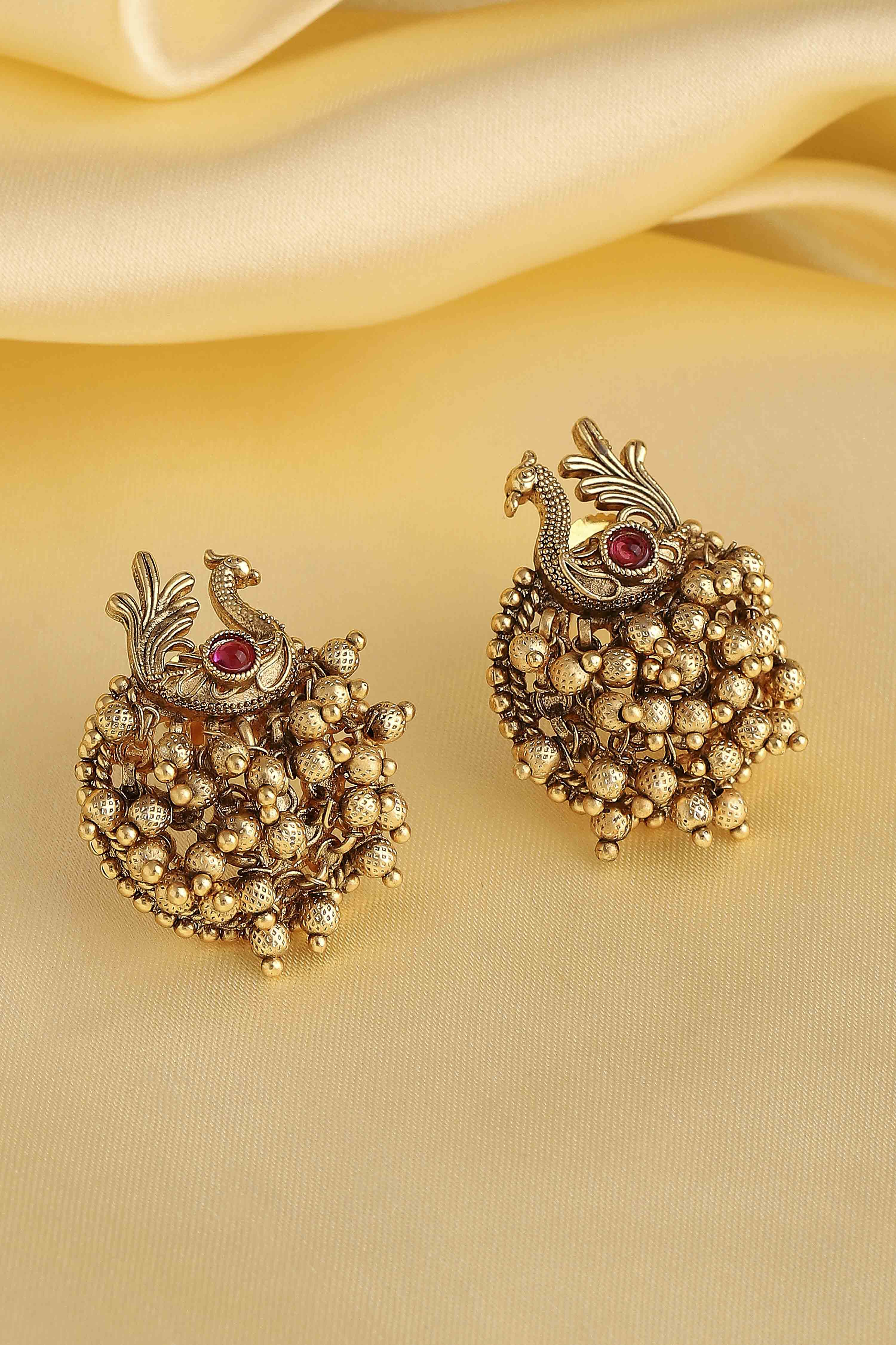Red Stone Earrings image number 0
