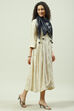 Ecru LIVA A-Line Fusion Printed Dress image number 5