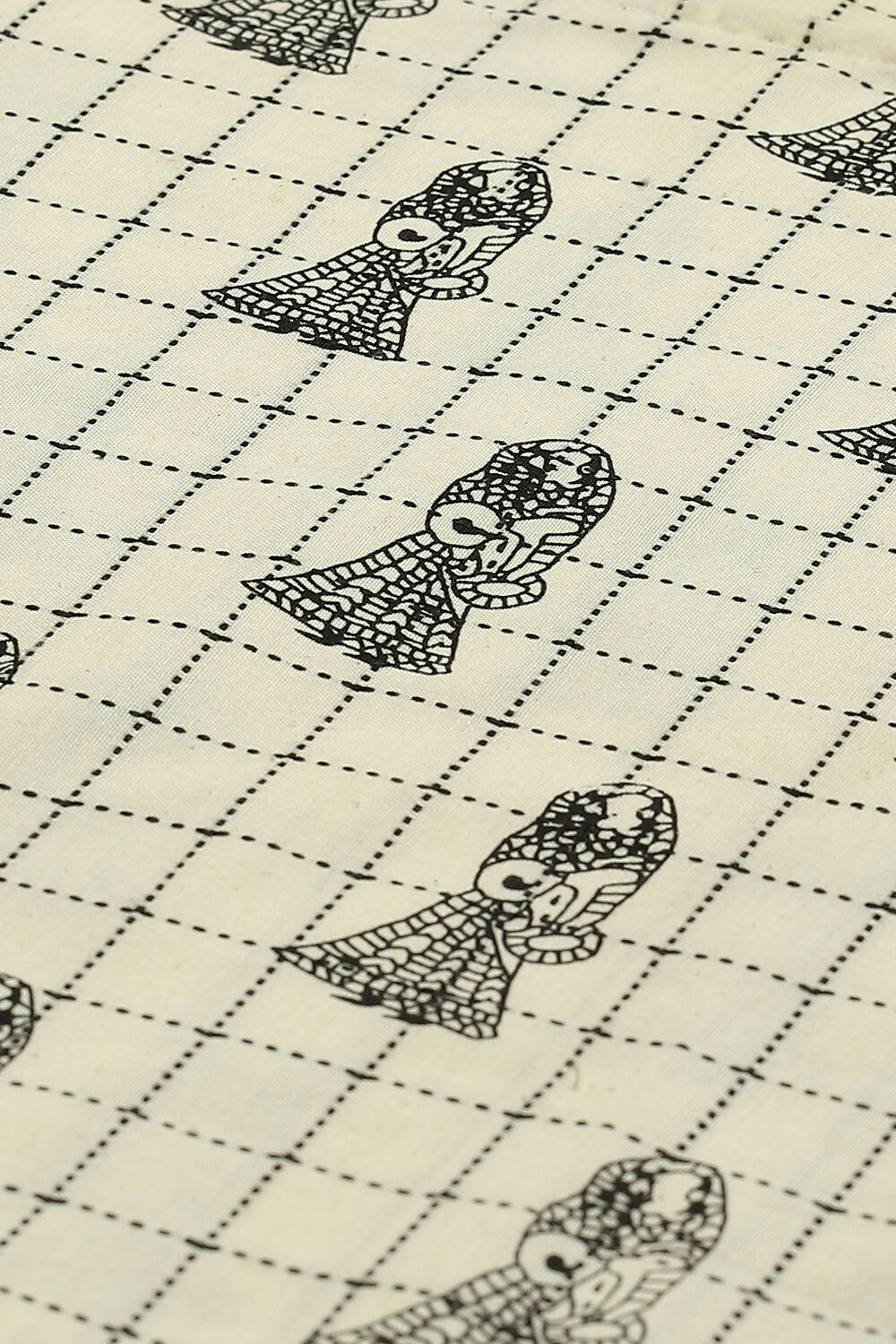 White Cotton Machine Embroidered Unstitched Suit Set image number 1